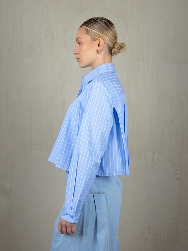 LILA PLEATED SHIRT