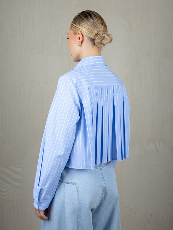 LILA PLEATED SHIRT