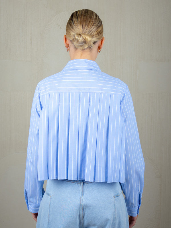 LILA PLEATED SHIRT