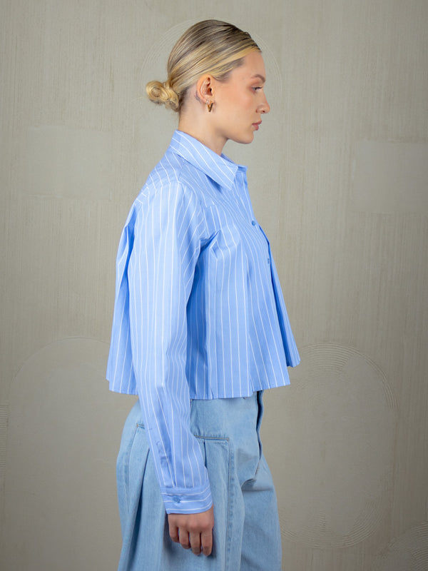 LILA PLEATED SHIRT