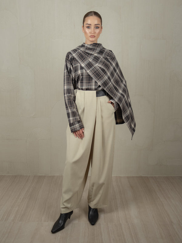 Shawl Blouse in brown, photo 8