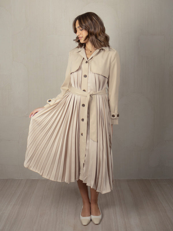 TALYA PLEATED COAT