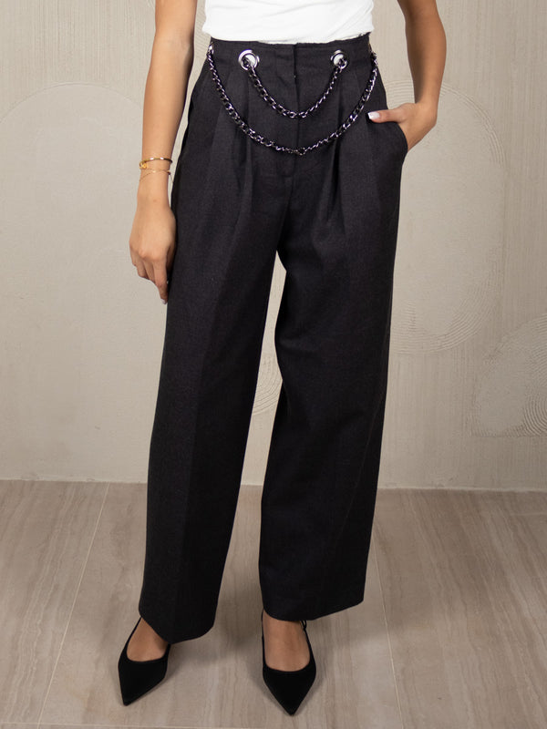 CHAIN BELT TROUSER