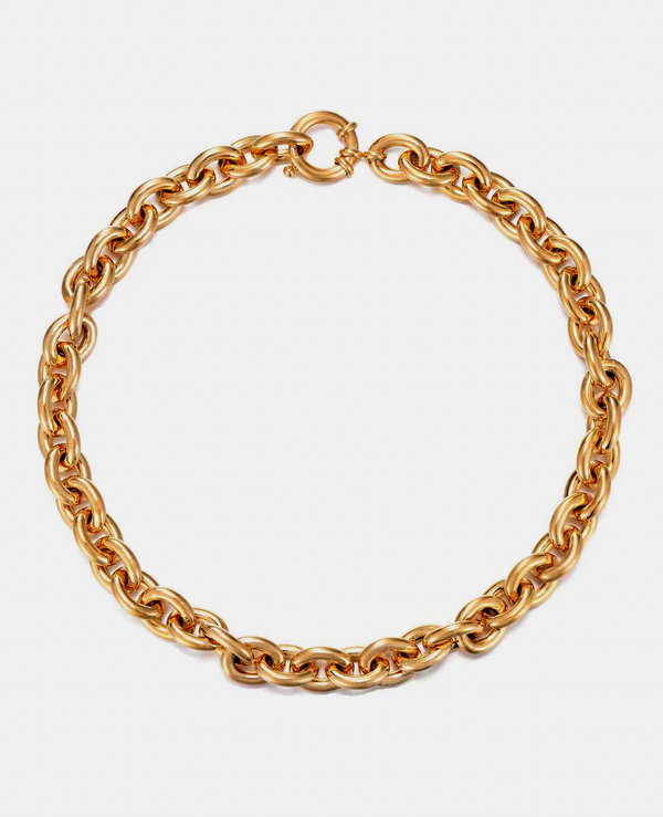 DONA CHUNKY LINK CHAIN NECKLACE IN GOLD
